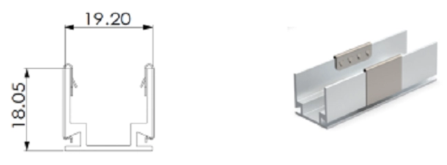 Tipo 1, clipes AL para aplica&ccedil;&atilde;o externa (AL50mm/pcs com clipes 2pcs)