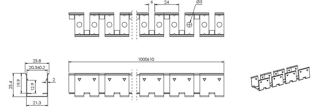 Tipo 3, corrente de a&ccedil;o inoxid&aacute;vel